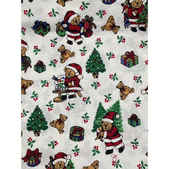 Concord Fabrics Other - SANTA BEAR CHRISTMAS Print Fabric Joan Kessler Concord Fabrics Inc. 63” X 44”